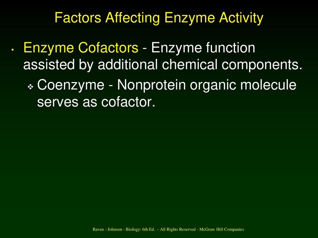 Enzymes Chapter B Copyright Mcgraw Hill Companies Permission Ppt